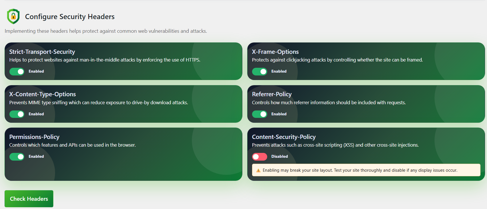 Security Headers